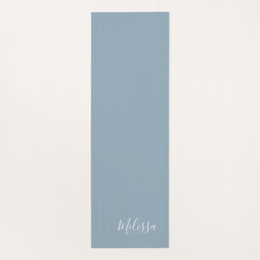 Stofbloauw Monogram Stof Aangepaste Eenvoudige Yogamat (Achterkant)