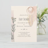 Stofbloauwe Baby Shower Boho (Staand voorkant)