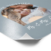 Stofbloauwe boog foto huwelijkscadeau huisdecorati foto afdruk (Hoek)