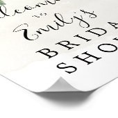 Stofbloauwe Eucalyptus Bruidsontbijt Welkom Bord Poster (Hoek)