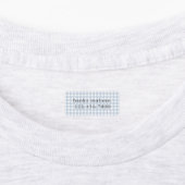 Stofbloauwe Gingham Waterdichte Naam Labels (Aangebracht)