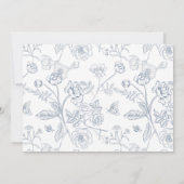 Stofbloauwe Monogram Wapen 'The Night Before' Uitn Save The Date (Achterkant)