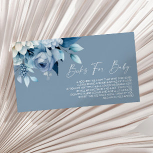 Stofbloem Baby Shower Boeken Voor Baby Informatiekaartje