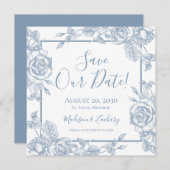 Stofbloem Bespaar de Datum Kaart (Voorkant / Achterkant)