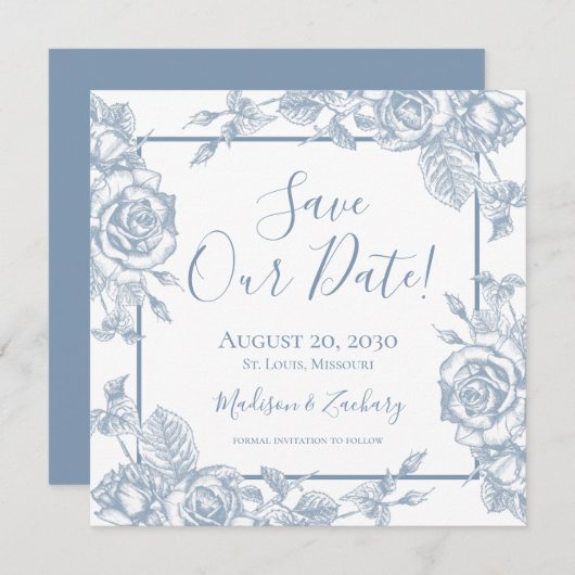 Stofbloem Bespaar de Datum Kaart (Voorkant / Achterkant)