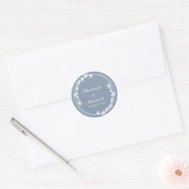 Stofbloem Blad  Ronde Sticker