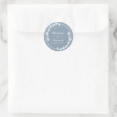 Stofbloem Blad  Ronde Sticker (Tas)
