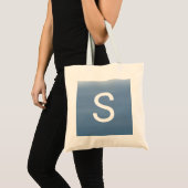 Stofbloem Blauw Aquarel Tote Bag (Voorkant (product))