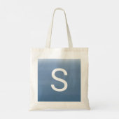 Stofbloem Blauw Aquarel Tote Bag (Achterkant)