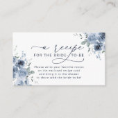 Stofbloem Blauw Bloem Bruiloft Borrel Recept Verzo Informatiekaartje (Voorkant)