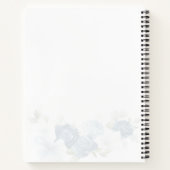 Stofbloem Blauw Bloem Bruiloft Recept Notitieboek (Achterkant)