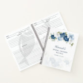 Stofbloem Blauw Bloem Bruiloft Recept Notitieboek (Binnen)
