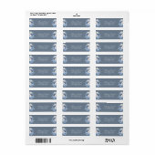 Stofbloem Blauw Bloem Bruiloft Retouradres Label (Full Sheet)