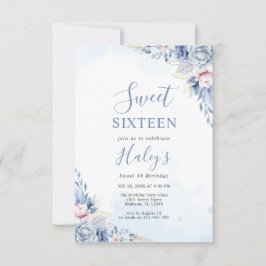 Stofbloem Blauw Bloemig Sweet 16 Zestien Budget Ve Kaart