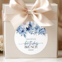 Stofbloem Blauw Bloemige Bloemen Verjaardag Brunch
