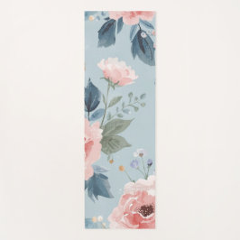 Stofbloem Blauw Bloemschildering Tuin Roze Bloesem Yogamat