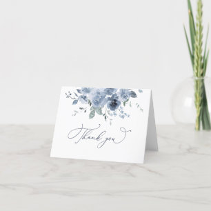Stofbloem Blauw Bloemstuk Bedankkaart