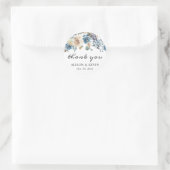 Stofbloem Blauw Bloemstuk Bedankt Sticker (Tas)