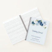 Stofbloem Blauw Bloemstuk Persoonlijke Trouwdag Notitieboek (Binnen)
