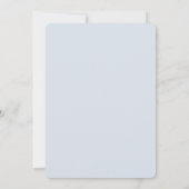 Stofbloem Blauw Botanisch Aquarel Monogram Kaart (Achterkant)
