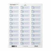 Stofbloem Blauw Botanisch Monogram Etiket (Full Sheet)