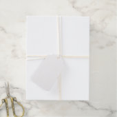 Stofbloem blauw cadeaulabels (Met Koord)