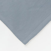 Stofbloem Blauw en Wit | Modern Initialen Monogram Fleece Deken (Hoek)