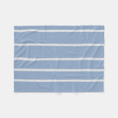 Stofbloem Blauw Fleece Deken (Voorkant (Horizontaal))