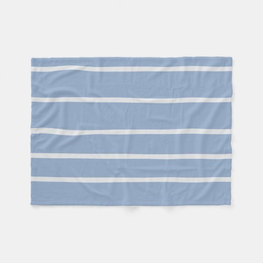Stofbloem Blauw Fleece Deken (Voorkant (Horizontaal))