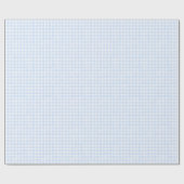 Stofbloem Blauw Klassiek Gingham Cadeaupapier (Vlak)
