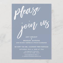 Stofbloem Blauw Komt Na Ons Bij De Ontvangst Na De Kaart