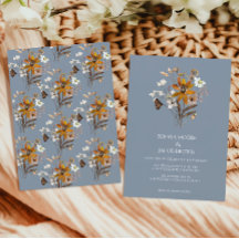 Stofbloem Blauw Wilde Bloem Boho Herfst Bruiloft