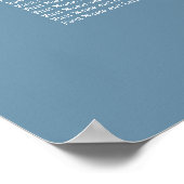 Stofbloem Blauwe 16 Tafel Trouw Stoelen Plattegron Poster (Hoek)