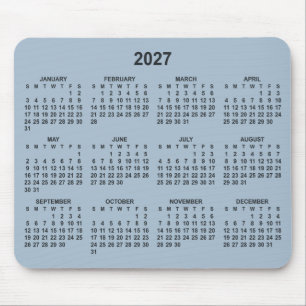 Stofbloem Blauwe 2027 Agenda Muismat