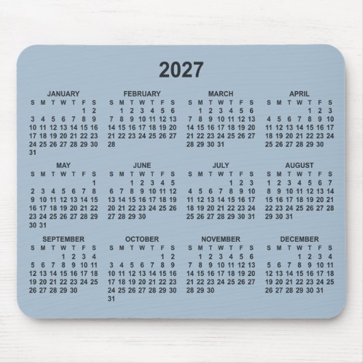 Stofbloem Blauwe 2027 Agenda Muismat (Voorkant)