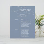 Stofbloem Blauwe 2 Dagen Trouw Itinerary Chic (Staand voorkant)