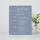 Stofbloem Blauwe 4 Dagen Trouw Itinerary Chic (Staand voorkant)