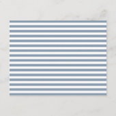 Stofbloem Blauwe Aangepaste Naam Script Strepen en Notitiekaartje (Achterkant)