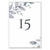 Stofbloem Blauwe Aquarel Groene Beplanting Kaart (Voorkant)