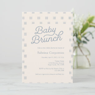 Stofbloem Blauwe Baby Brunch   Minimalistische Sag Kaart