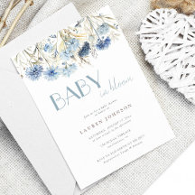 Stofbloem Blauwe Baby in Bloom Baby Shower