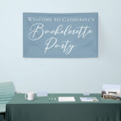 Stofbloem Blauwe Bachelorette-feest Persoonlijk Spandoek (Beurs)