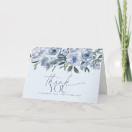 Stofbloem Blauwe Bloemen Bedankkaart