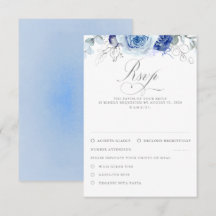 Stofbloem Blauwe Bloemen Trouw RSVP