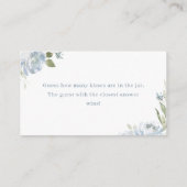 Stofbloem blauwe bloemengissing hoeveel kussen spe informatiekaartje (Achterkant)