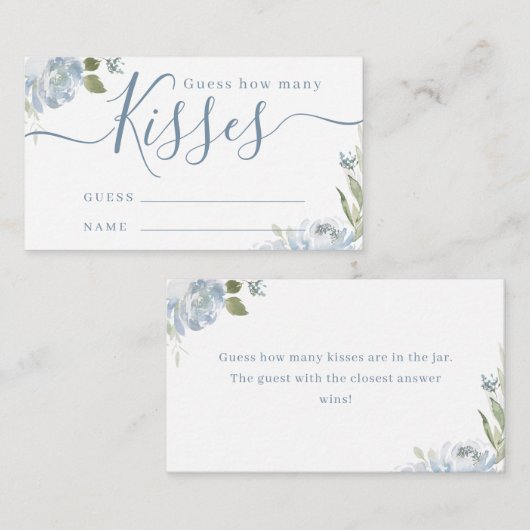 Stofbloem blauwe bloemengissing hoeveel kussen spe informatiekaartje (Voorkant / Achterkant)