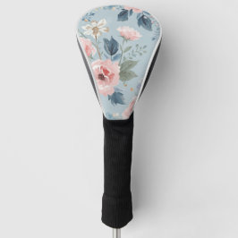 Stofbloem Blauwe Bloemige Waterverf Tuin Roze Bloe Golfheadcover