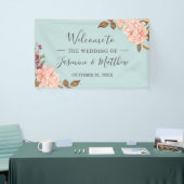 Stofbloem Blauwe Blush Bloemstuk Bruiloft Feest Ba Spandoek (Beurs)