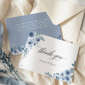 Stofbloem Blauwe Boheemse Pastel Bloem Kerst Platt Bedankkaart