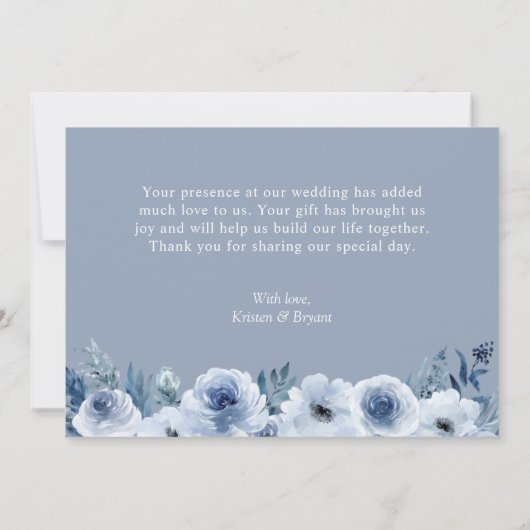 Stofbloem Blauwe Boheemse Pastel Bloem Kerst Platt Bedankkaart